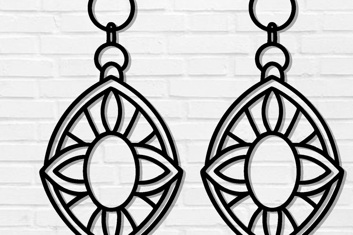 Σετ των 3 Intra απο ξύλο plywood  Χρώμα wenge 3mm-4mm πάχος - Σκουλαρίκια ά Αρχεία Τέχνης Τοίχου με Λέιζερ Δίασταση 3x3 cm INTRAFABR-108867614