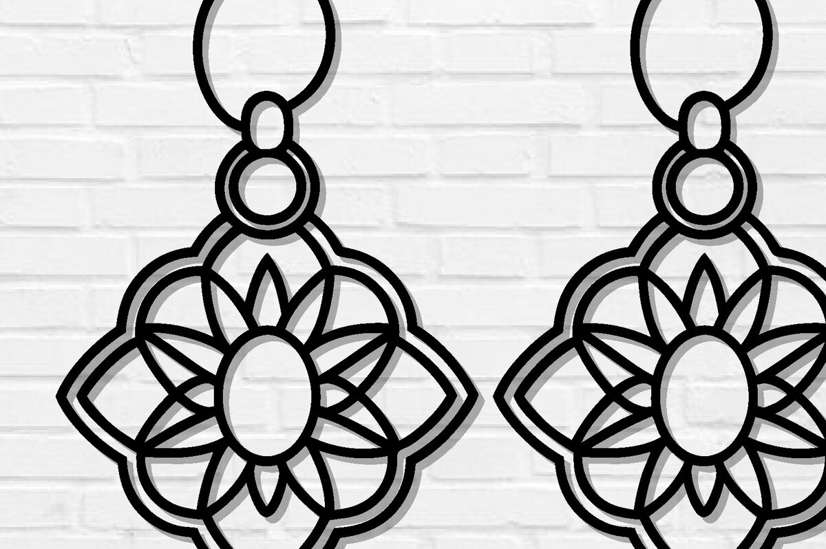 Σετ των 3 Intra απο ξύλο plywood  Χρώμα wenge 3mm-4mm πάχος - Σκουλαρίκια ά Αρχεία Τέχνης Τοίχου με Λέιζερ Δίασταση 3x3 cm INTRAFABR-108867700