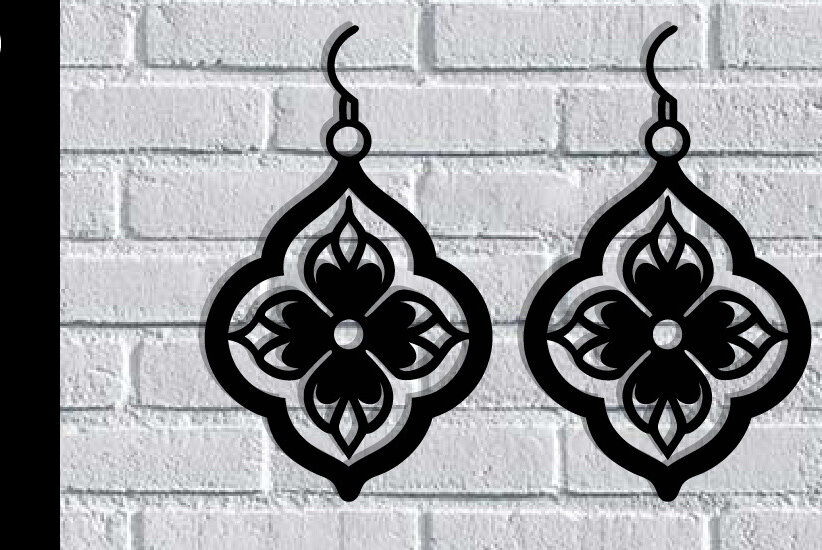 Σετ των 3 Intra απο ξύλο plywood  Χρώμα wenge 3mm-4mm πάχος - Σκουλαρίκια ά Αρχεία Τέχνης Τοίχου με Λέιζερ Δίασταση 3x3 cm INTRAFABR-108867783