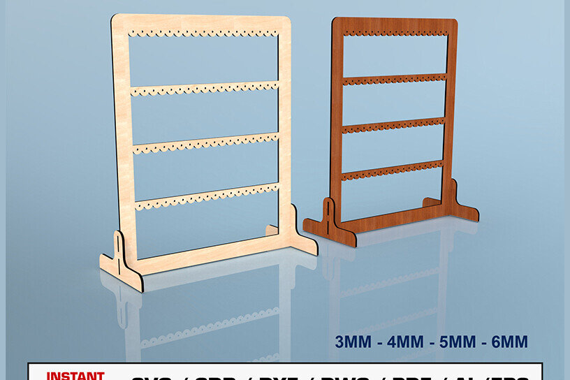Σετ των 3 Intra απο ξύλο plywood  Χρώμα wenge 3mm-4mm πάχος - κοπής με λέιζερ βάση σκουλαρικιού Δίασταση 3x3 cm INTRAFABR-89842995