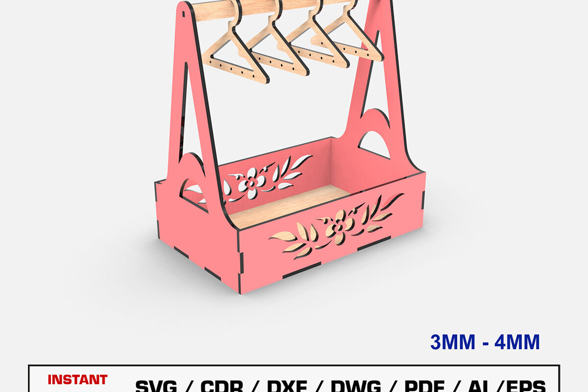 Σετ των 3 Intra απο ξύλο plywood  Χρώμα wenge 3mm-4mm πάχος - Λίμα Laser Stand σκουλαρικιών, Κρεμάστρα κοσμημάτων Δίασταση 3x3 cm INTRAFABR-118737908