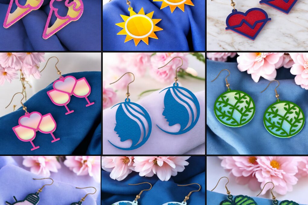 Σετ των 3 Intra απο ξύλο plywood  Χρώμα wenge 3mm-4mm πάχος - Σκουλαρίκι Πακέτο 184 Δίασταση 3x3 cm INTRAFABR-118738375