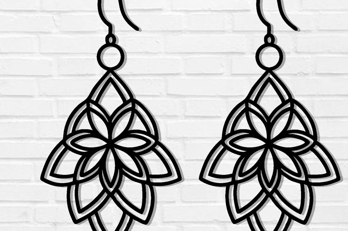 Σετ των 3 Intra απο ξύλο plywood  Χρώμα wenge 3mm-4mm πάχος - Σκουλαρίκι , κοπής με λέιζερ σκουλαρικιών Δίασταση 3x3 cm INTRAFABR-118738843