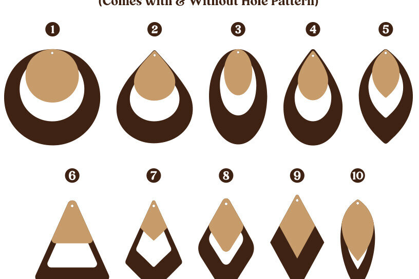 Σετ των 3 Intra απο ξύλο plywood  Χρώμα wenge 3mm-4mm πάχος - Σκουλαρίκι Δερμάτινο Ξύλινο Σκουλαρίκι κομμένο Δίασταση 3x3 cm INTRAFABR-118739396