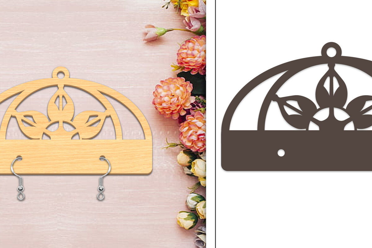 Σετ των 3 Intra απο ξύλο plywood  Χρώμα wenge 3mm-4mm πάχος - Στήριγμα σκουλαρίκια Δίασταση 3x3 cm INTRAFABR-83944651