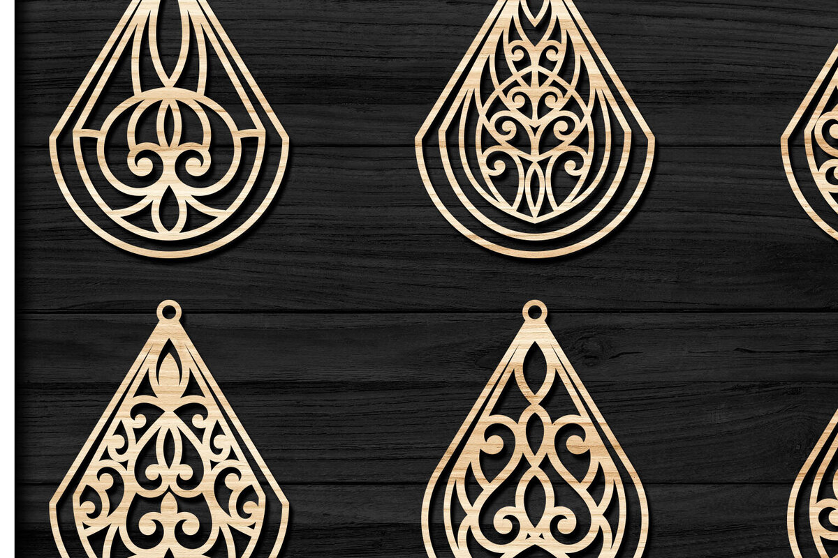 Σετ των 3 Intra απο ξύλο plywood  Χρώμα wenge 3mm-4mm πάχος - Σκουλαρίκια Κοσμήματα Bundle 33 Δίασταση 3x3 cm INTRAFABR-120693190