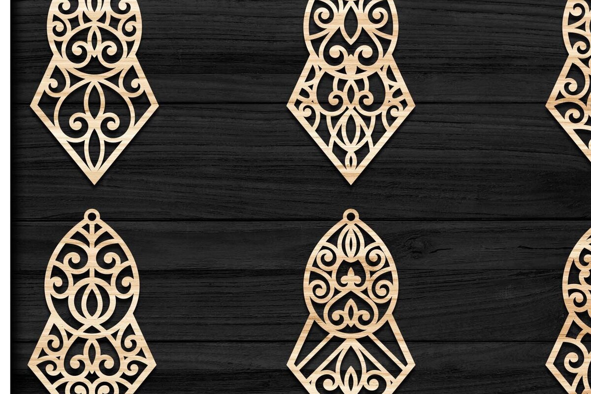 Σετ των 3 Intra απο ξύλο plywood  Χρώμα wenge 3mm-4mm πάχος - Σκουλαρίκια Κοσμήματα Bundle 40 Δίασταση 3x3 cm INTRAFABR-120898340