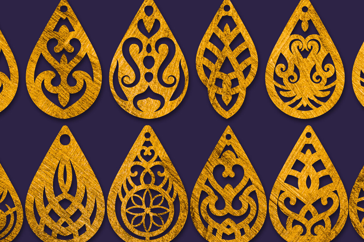 Σετ των 3 Intra απο ξύλο plywood  Χρώμα wenge 3mm-4mm πάχος - Σκουλαρίκια Κοσμήματα Bundle Δίασταση 3x3 cm INTRAFABR-26268991