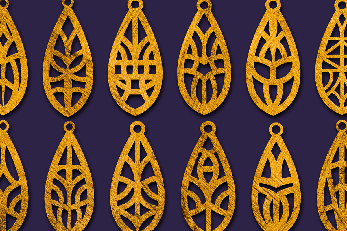 Σετ των 3 Intra απο ξύλο plywood  Χρώμα wenge 3mm-4mm πάχος - Σκουλαρίκια Κοσμήματα Bundle Δίασταση 3x3 cm INTRAFABR-74595636