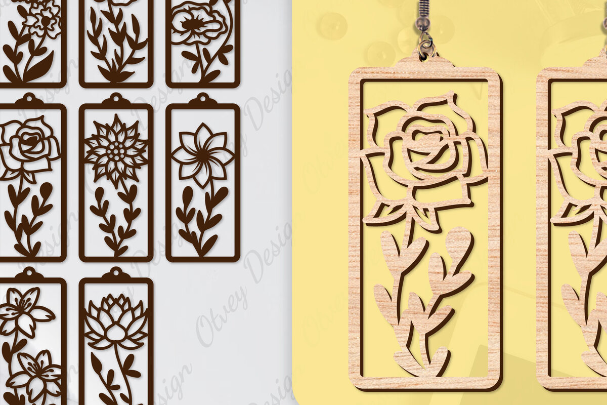 Σετ των 3 Intra απο ξύλο plywood  Χρώμα wenge 3mm-4mm πάχος - Σκουλαρίκια Μπρελόκ BNDLE Δίασταση 3x3 cm INTRAFABR-103628479