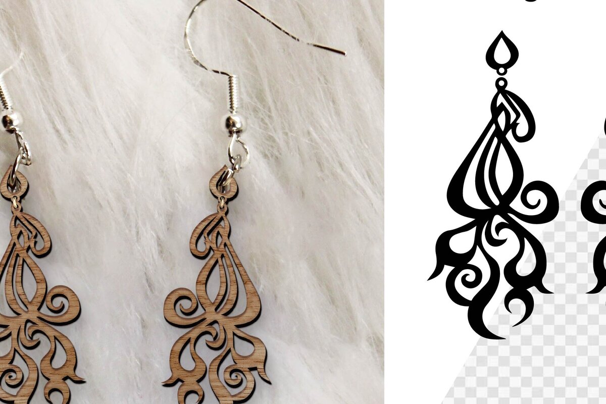 Σετ των 3 Intra απο ξύλο plywood  Χρώμα wenge 3mm-4mm πάχος - Σκουλαρίκια . Σκουλαρίκια . Δίασταση 3x3 cm INTRAFABR-124457290