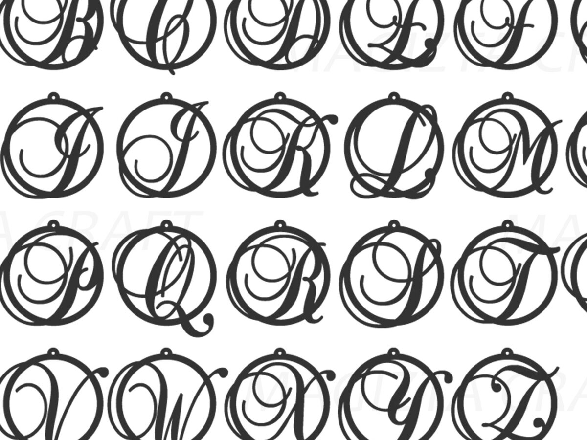 Σετ των 3 Intra απο ξύλο plywood  Χρώμα wenge 3mm-4mm πάχος - Σκουλαρίκια Monogram Letter Δίασταση 3x3 cm INTRAFABR-61258917