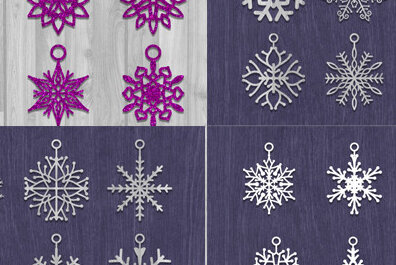 Σετ των 3 Intra απο ξύλο plywood  Χρώμα wenge 3mm-4mm πάχος - Σκουλαρίκια Bundle Δίασταση 3x3 cm INTRAFABR-94689961