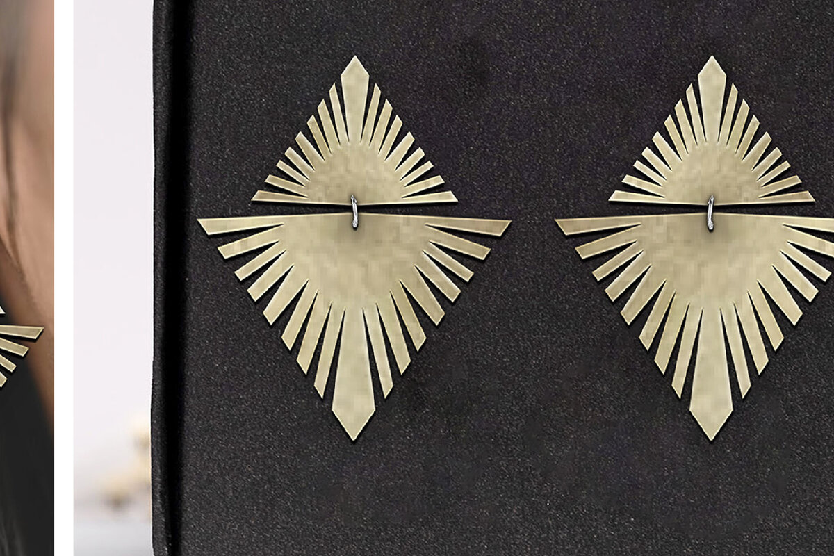 Σετ των 3 Intra απο ξύλο plywood  Χρώμα wenge 3mm-4mm πάχος - Σκουλαρίκια . Σκουλαρίκια Teadrop Δίασταση 3x3 cm INTRAFABR-89833088