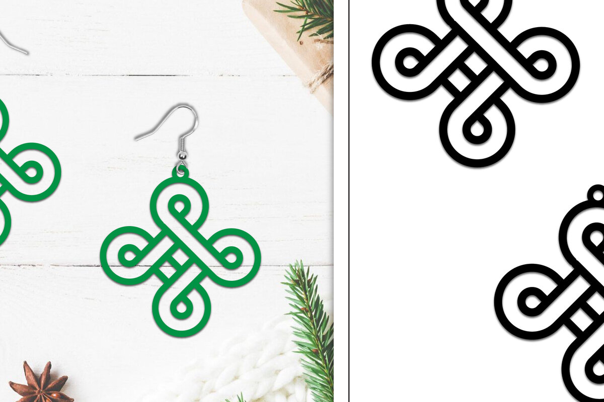 Σετ των 3 Intra απο ξύλο plywood  Χρώμα wenge 3mm-4mm πάχος - Σκουλαρίκια Lasercut | Σκουλαρίκια Δίασταση 3x3 cm INTRAFABR-120296974