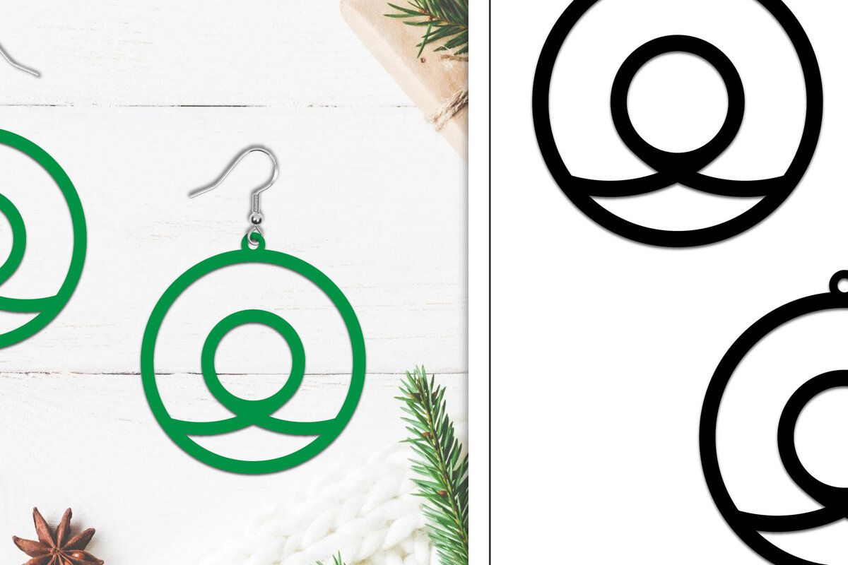 Σετ των 3 Intra απο ξύλο plywood  Χρώμα wenge 3mm-4mm πάχος - Σκουλαρίκια Lasercut | Σκουλαρίκια Δίασταση 3x3 cm INTRAFABR-120297083