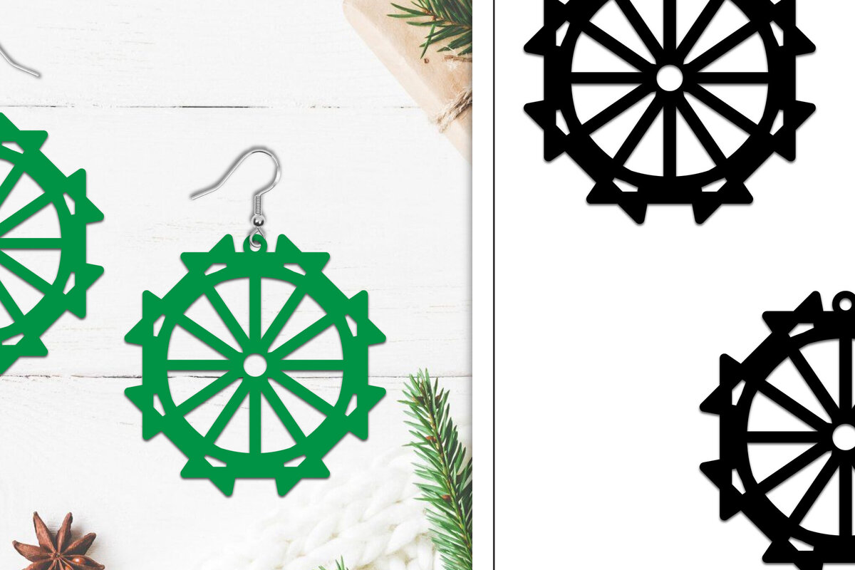 Σετ των 3 Intra απο ξύλο plywood  Χρώμα wenge 3mm-4mm πάχος - Σκουλαρίκια Lasercut | Σκουλαρίκια Δίασταση 3x3 cm INTRAFABR-120351618