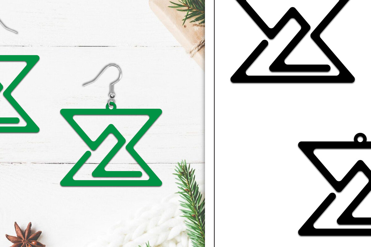 Σετ των 3 Intra απο ξύλο plywood  Χρώμα wenge 3mm-4mm πάχος - Σκουλαρίκια Lasercut | Σκουλαρίκια Δίασταση 3x3 cm INTRAFABR-120296683