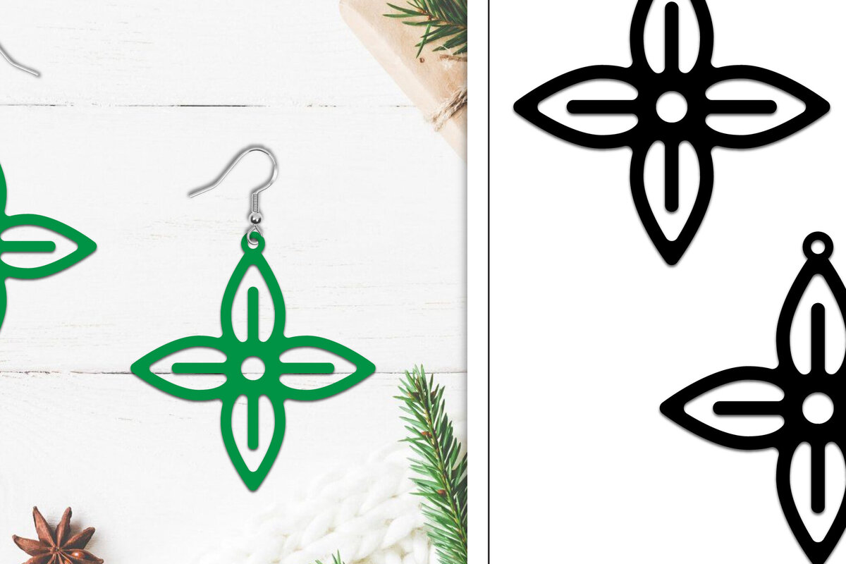 Σετ των 3 Intra απο ξύλο plywood  Χρώμα wenge 3mm-4mm πάχος - Σκουλαρίκια Lasercut | Σκουλαρίκια Δίασταση 3x3 cm INTRAFABR-97801017