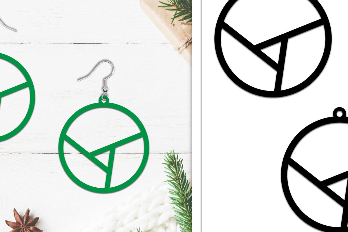 Σετ των 3 Intra απο ξύλο plywood  Χρώμα wenge 3mm-4mm πάχος - Σκουλαρίκια Lasercut | Σκουλαρίκια Δίασταση 3x3 cm INTRAFABR-97801047