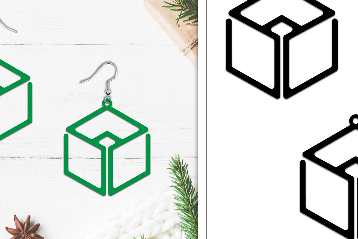 Σετ των 3 Intra απο ξύλο plywood  Χρώμα wenge 3mm-4mm πάχος - Σκουλαρίκια Lasercut | Σκουλαρίκια Δίασταση 3x3 cm INTRAFABR-94671079