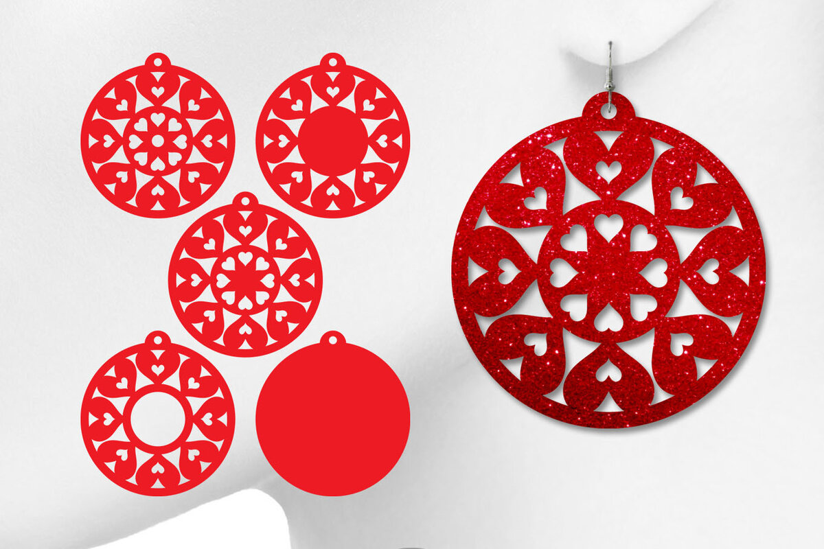 Σετ των 3 Intra απο ξύλο plywood  Χρώμα wenge 3mm-4mm πάχος - Σκουλαρίκια για Δίασταση 3x3 cm INTRAFABR-119430876