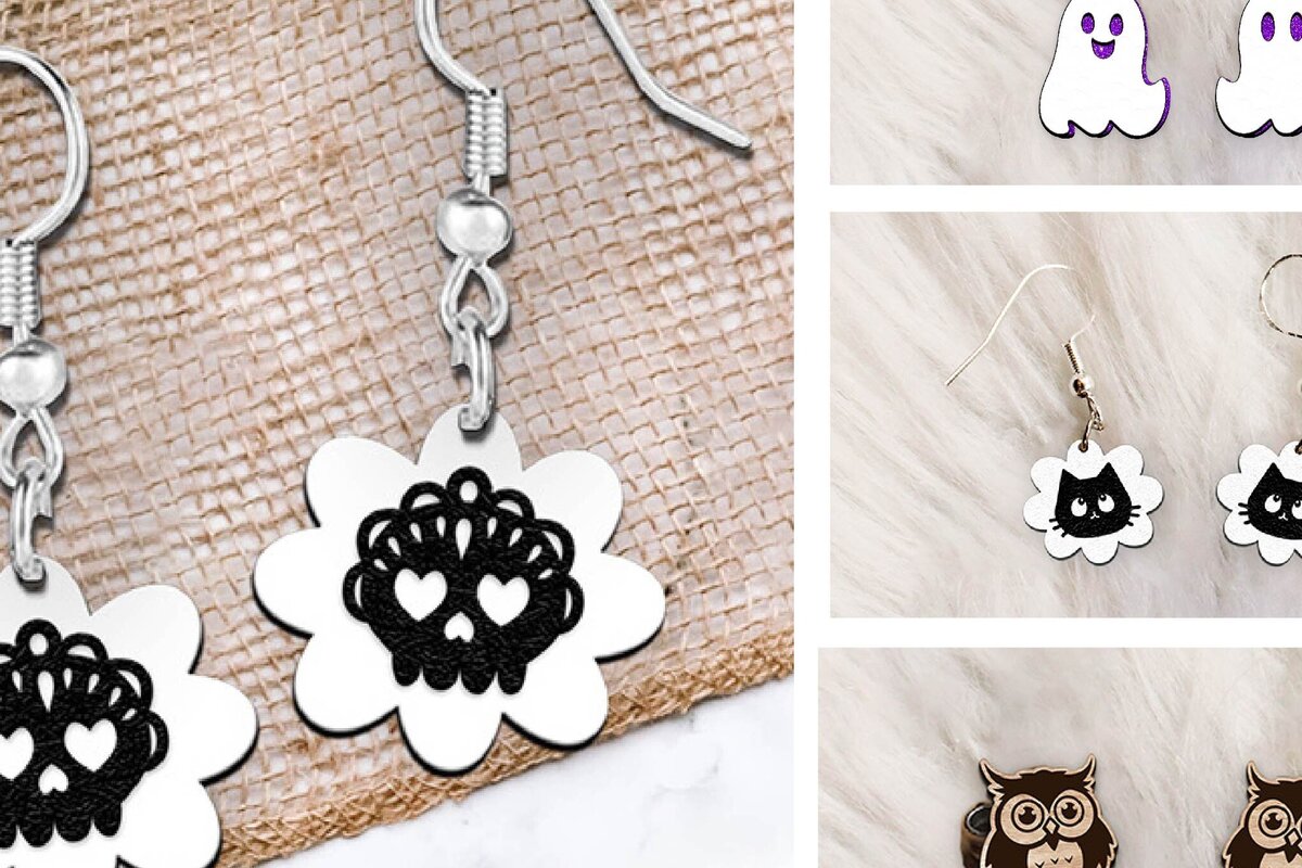 Σετ των 3 Intra απο ξύλο plywood  Χρώμα wenge 3mm-4mm πάχος - Σκουλαρίκια . Σκουλαρίκια απόκριες. Δίασταση 3x3 cm INTRAFABR-37027901