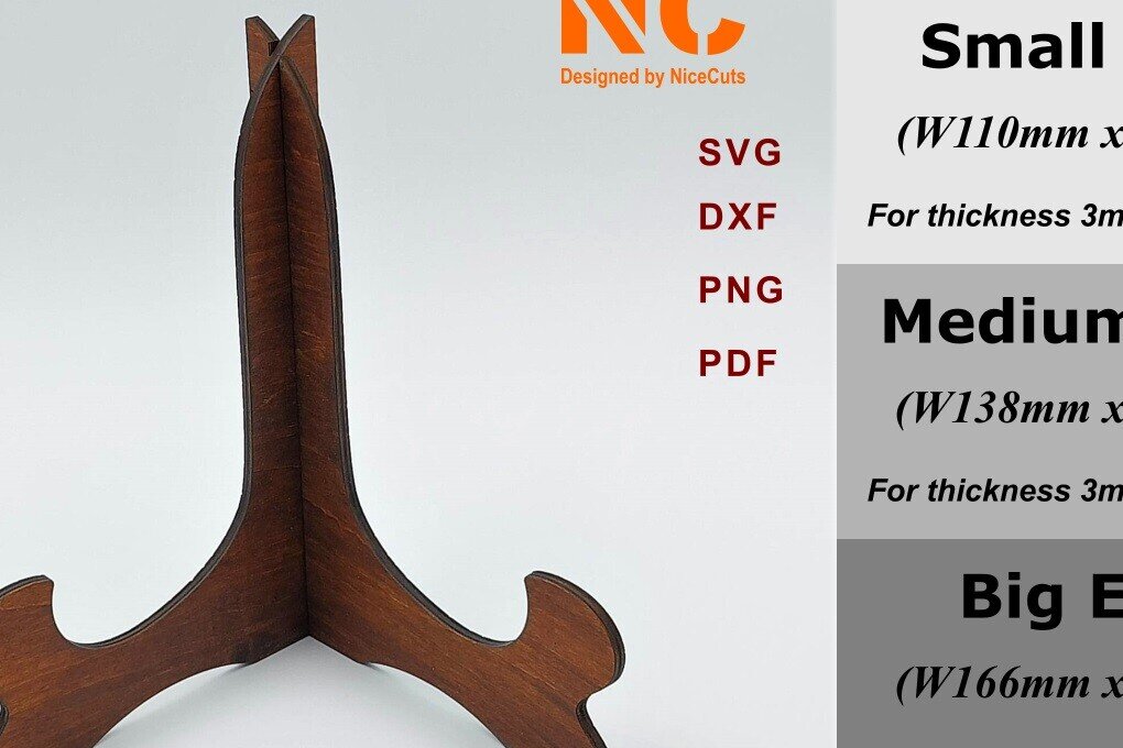 Intra απο ξύλο plywood  Χρώμα wenge 3mm-4mm πάχος - Easel Picture Stand Δίασταση 20x25 cm INTRAFABR-89306107