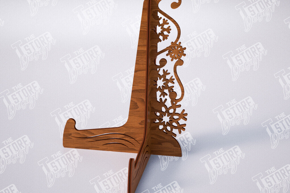 Σετ των 2 Intra απο ξύλο plywood  Χρώμα wenge 3mm-4mm πάχος - Στάση καβαλέτο | Πλάκα Τέχνης | Εμφάνιση φωτογραφιών Δίασταση 20x20 cm INTRAFABR-89306151