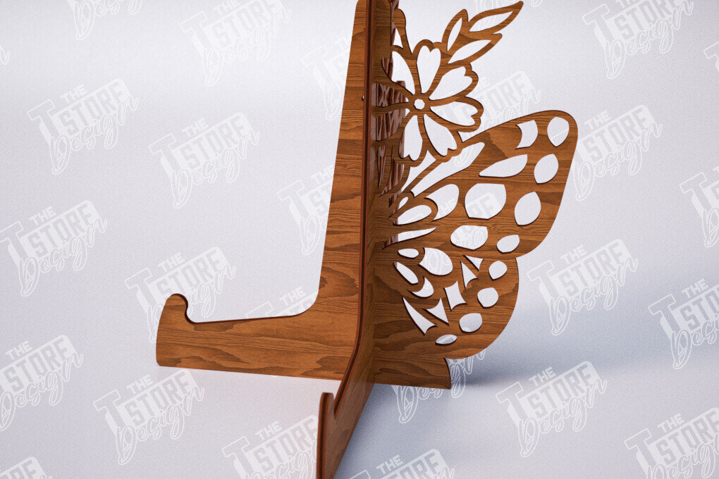 Σετ των 2 Intra απο ξύλο plywood  Χρώμα wenge 3mm-4mm πάχος - Στάση καβαλέτο | Πλάκα Τέχνης | Εμφάνιση φωτογραφιών Δίασταση 20x20 cm INTRAFABR-112213605