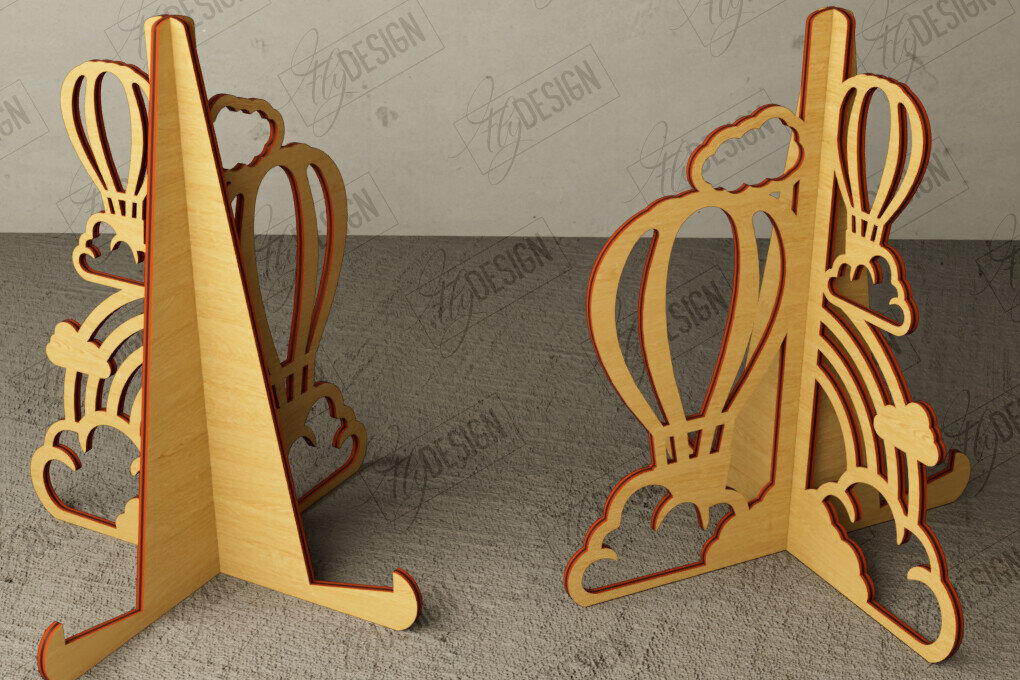 Σετ των 2 Intra απο ξύλο plywood  Χρώμα wenge 3mm-4mm πάχος - Στάση καβαλέτο | Πλάκα Τέχνης | Εμφάνιση φωτογραφιών Δίασταση 20x20 cm INTRAFABR-94337010