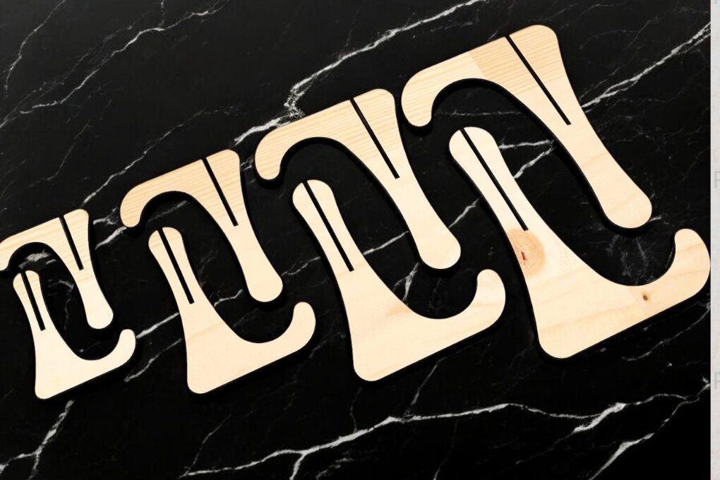 Intra απο ξύλο plywood  Χρώμα wenge 3mm-4mm πάχος - Easel Template Design 228 Δίασταση 30x20 cm INTRAFABR-99489782