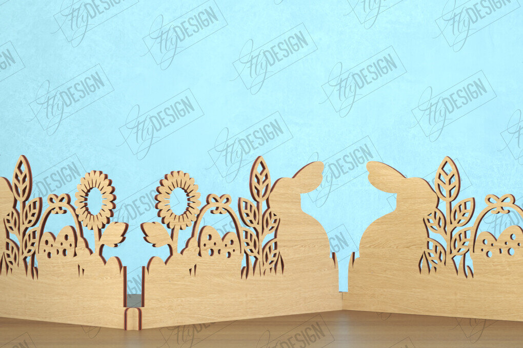 Σετ των 2 Intra απο ξύλο plywood  Χρώμα wenge 3mm-4mm πάχος - Πασχαλινή πινακίδα ακορντεόν | Καλό Πάσχα Δίασταση 15x15 cm INTRAFABR-101689662