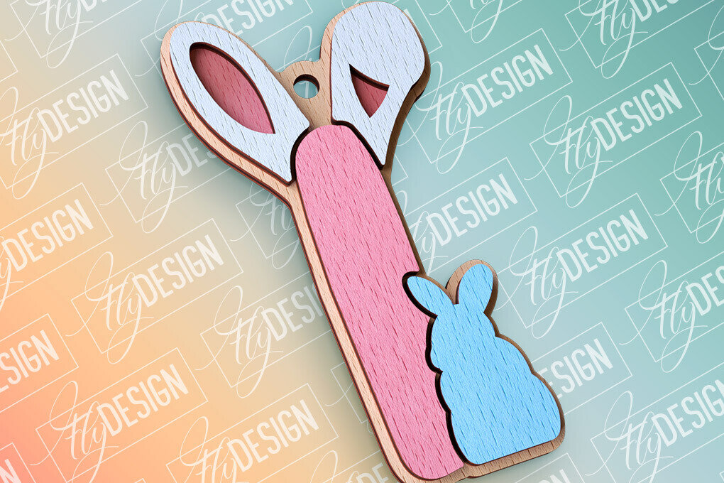 Σετ των 2 Intra απο ξύλο plywood  Χρώμα wenge 3mm-4mm πάχος - Πασχαλινό αλφάβητο | Αρχεία CNC Δίασταση 15x15 cm INTRAFABR-94459074