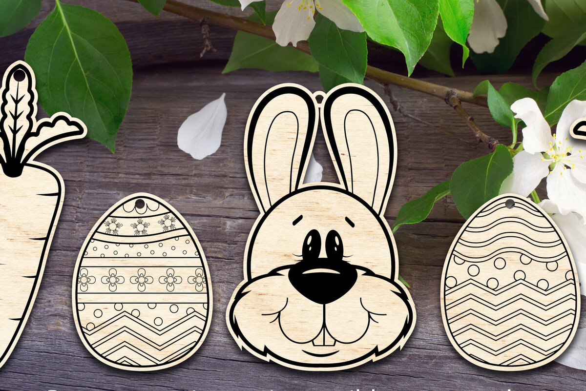 Σετ των 2 Intra απο ξύλο plywood  Χρώμα wenge 3mm-4mm πάχος - Πασχαλινό πανό Δίασταση 15x15 cm INTRAFABR-118597510