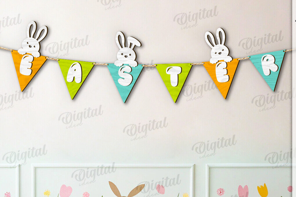 Σετ των 2 Intra απο ξύλο plywood  Χρώμα wenge 3mm-4mm πάχος - Πασχαλινό πανό με λέιζερ Δίασταση 15x15 cm INTRAFABR-118677850