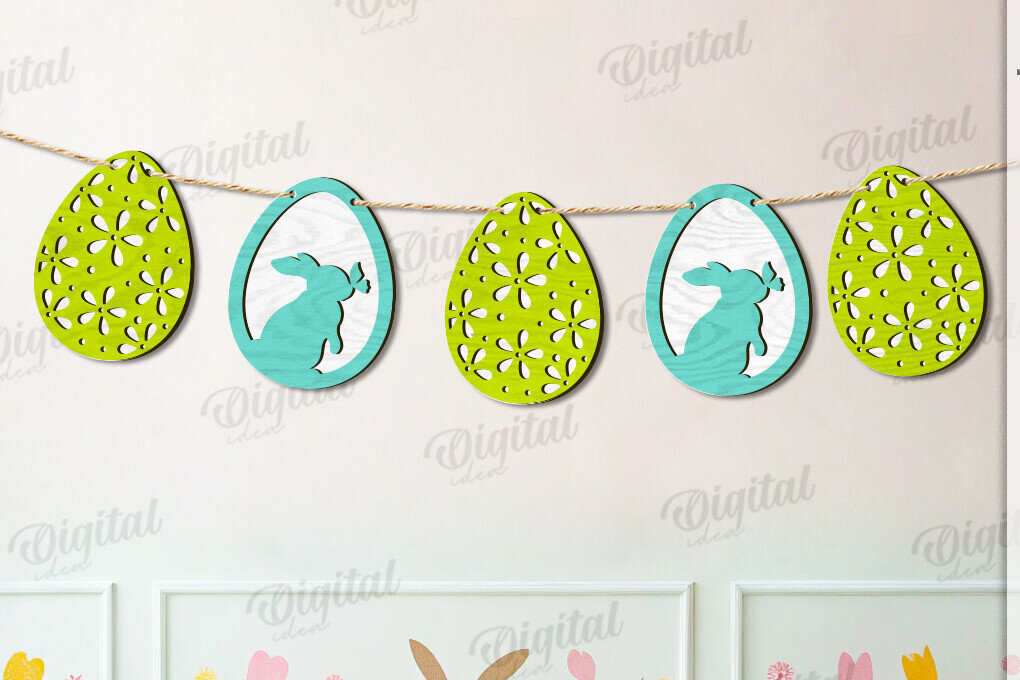 Σετ των 2 Intra απο ξύλο plywood  Χρώμα wenge 3mm-4mm πάχος - Πασχαλινό πανό με λέιζερ Δίασταση 15x15 cm INTRAFABR-115878976