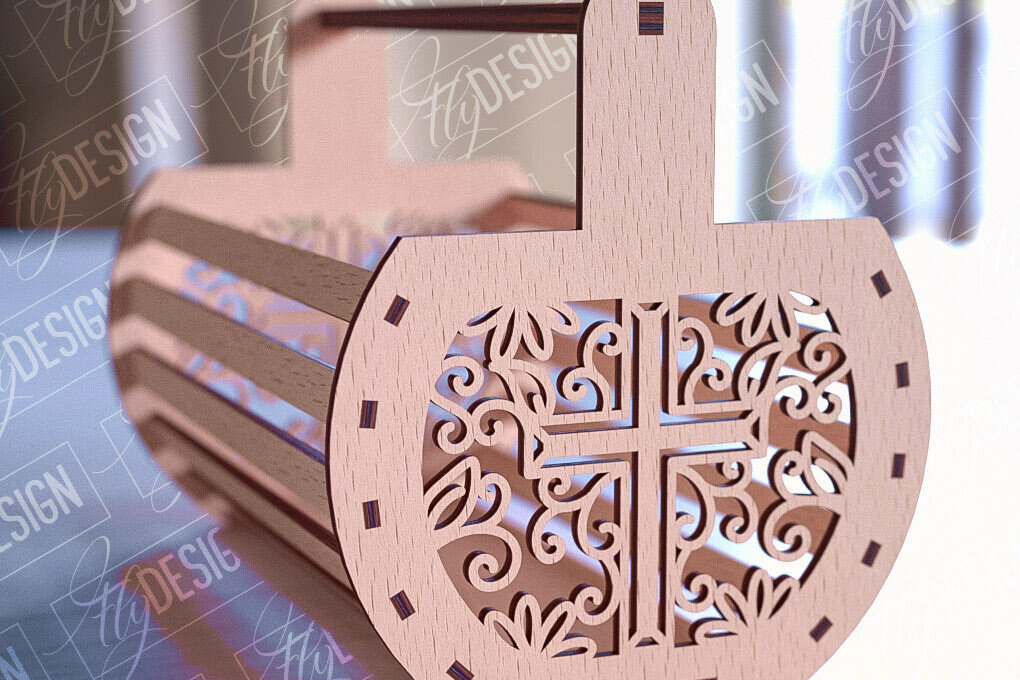 Σετ των 2 Intra απο ξύλο plywood  Χρώμα wenge 3mm-4mm πάχος - Πασχαλινό καλάθι | Καλό Πάσχα Δίασταση 15x15 cm INTRAFABR-58601199