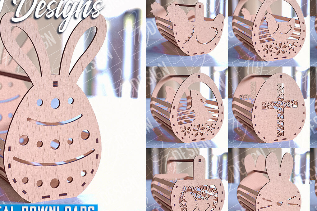 Σετ των 2 Intra απο ξύλο plywood  Χρώμα wenge 3mm-4mm πάχος - Πασχαλινό καλάθι | Καλό Πάσχα Δίασταση 15x15 cm INTRAFABR-54935523