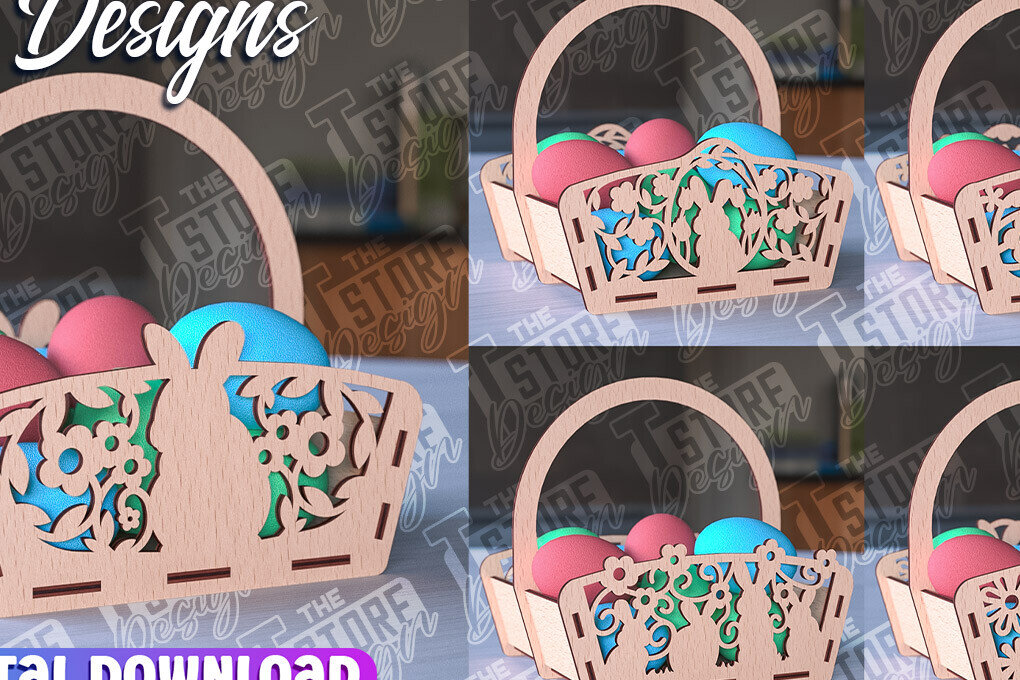 Σετ των 2 Intra απο ξύλο plywood  Χρώμα wenge 3mm-4mm πάχος - Πασχαλινό καλάθι | Καλό Πάσχα Δίασταση 15x15 cm INTRAFABR-59842285