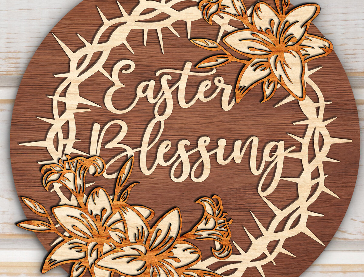 Intra απο ξύλο plywood  Χρώμα wenge 3mm-4mm πάχος - Κρεμάστρα κεριών για το Πάσχα Δίασταση 30x20 cm INTRAFABR-116009114