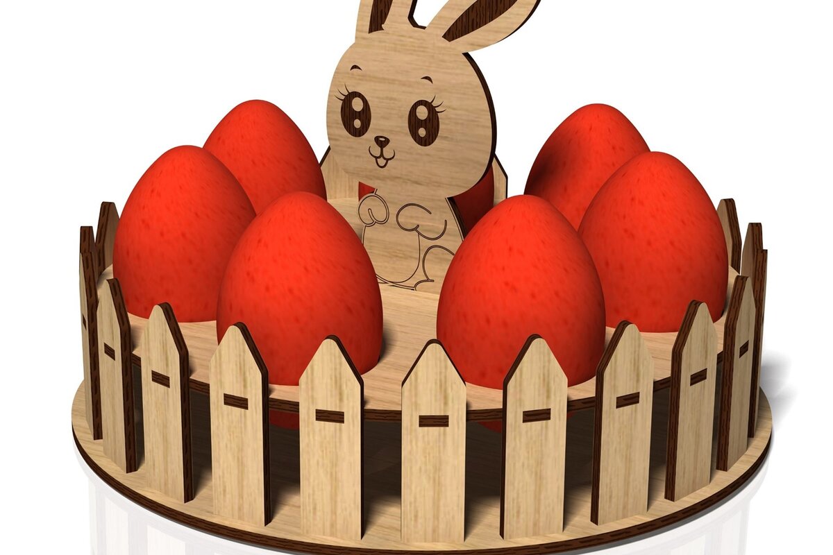 Σετ των 2 Intra απο ξύλο plywood  Χρώμα wenge 3mm-4mm πάχος - Πασχαλινό κουτί, Αυγοθήκη, Δίασταση 15x15 cm INTRAFABR-116341142