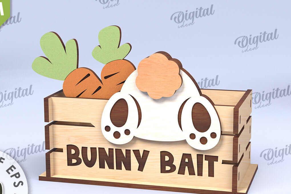 Σετ των 2 Intra απο ξύλο plywood  Χρώμα wenge 3mm-4mm πάχος - Πασχαλινό κουτί LaserCut. Πασχαλινό καλάθι διακόσμηση Δίασταση 15x15 cm INTRAFABR-116341170