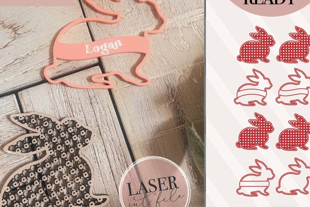 Σετ των 2 Intra απο ξύλο plywood  Χρώμα wenge 3mm-4mm πάχος - Πασχαλινό Μπάνι Καλάθι Tag Laser Δίασταση 15x15 cm INTRAFABR-108852069