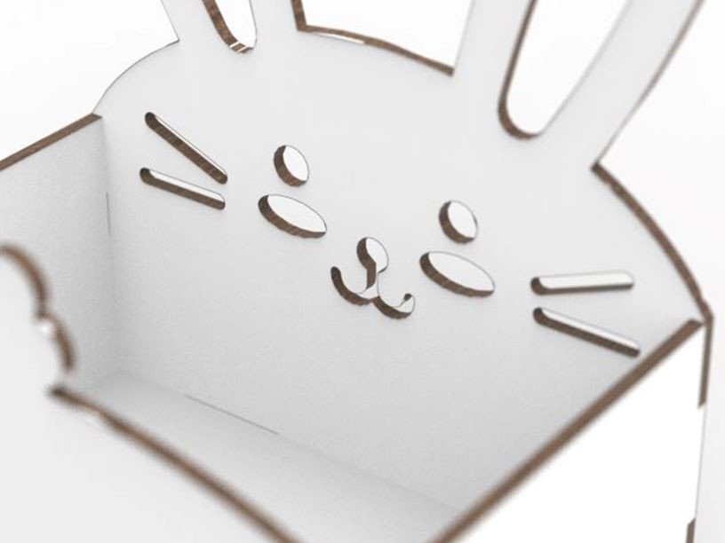 Σετ των 2 Intra απο ξύλο plywood  Χρώμα wenge 3mm-4mm πάχος - Πασχαλινό Μπάνι Κουτί Δίασταση 20x20 cm INTRAFABR-91430406