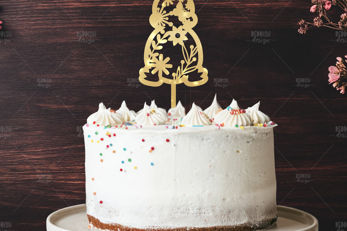 Σετ των 2 Intra απο ξύλο plywood  Χρώμα wenge 3mm-4mm πάχος - Πάσχα Μπάνι Κέικ Topper Δίασταση 15x15 cm INTRAFABR-122946194