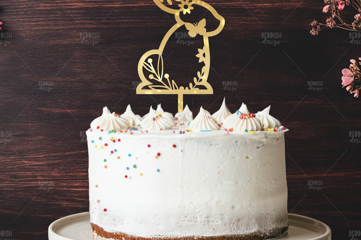 Σετ των 2 Intra απο ξύλο plywood  Χρώμα wenge 3mm-4mm πάχος - Πάσχα Μπάνι Κέικ Topper Δίασταση 15x15 cm INTRAFABR-122946215