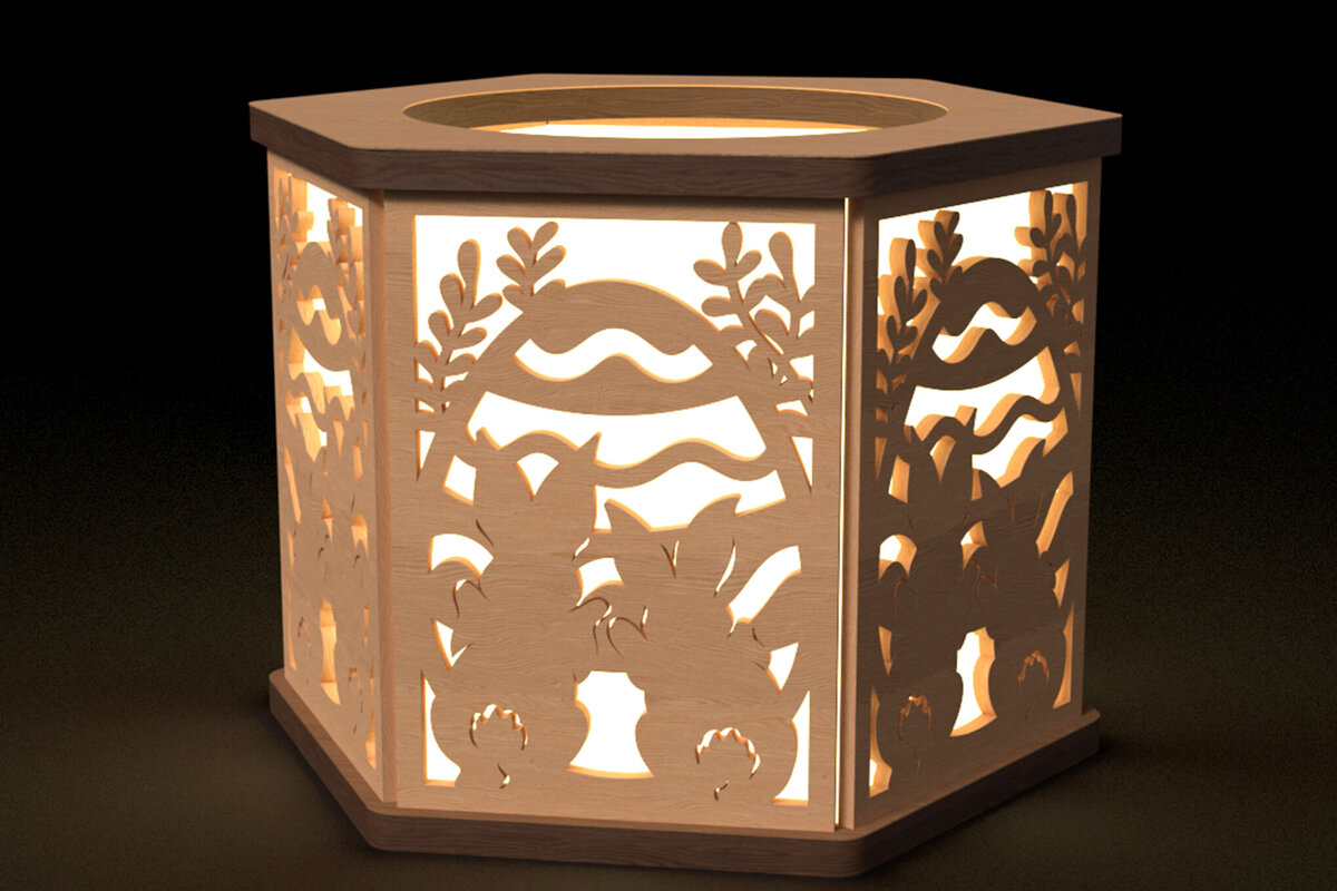 Intra απο ξύλο plywood  Χρώμα wenge 3mm-4mm πάχος - Κηροπήγιο Πασχαλινό Λαγουδάκι Δίασταση 30x20 cm INTRAFABR-69604754