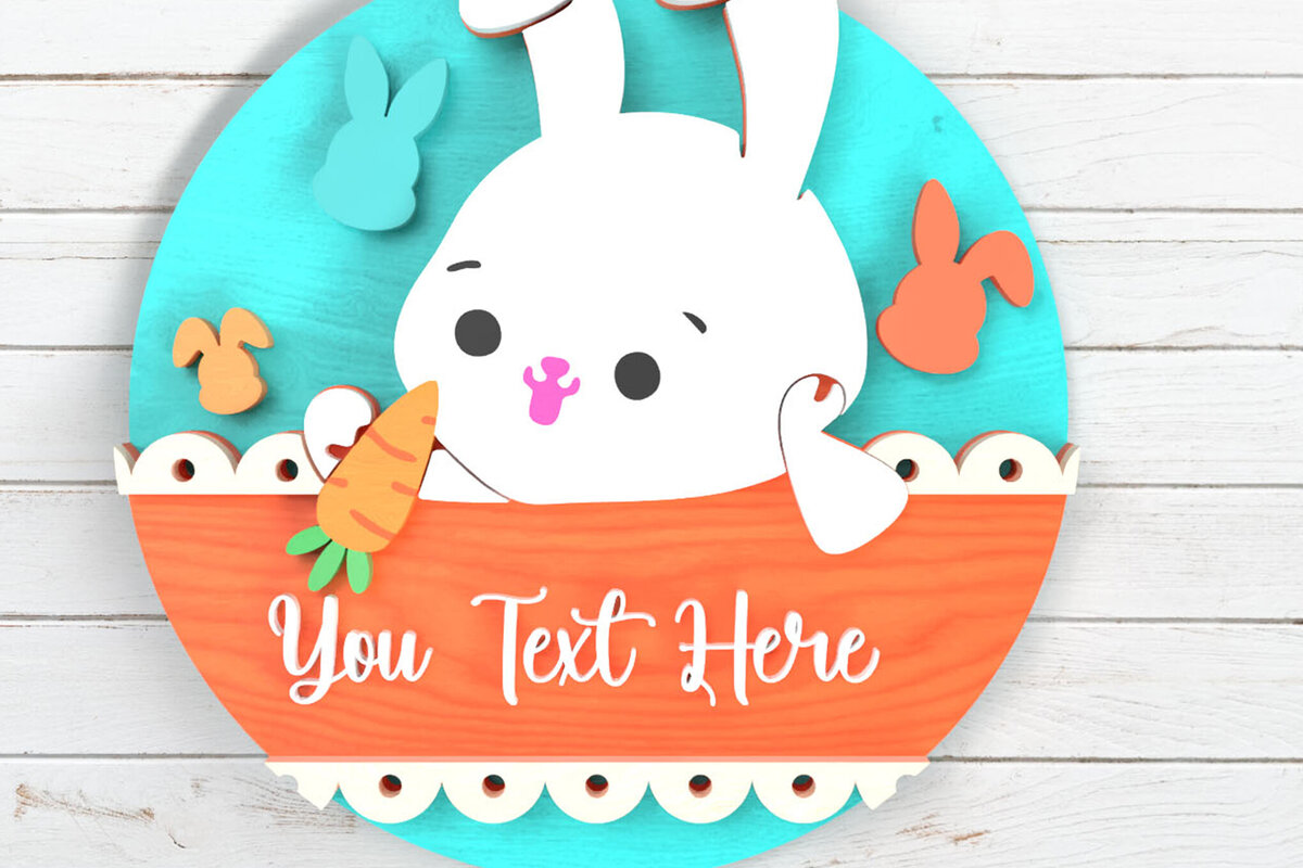 Σετ των 2 Intra απο ξύλο plywood  Χρώμα wenge 3mm-4mm πάχος - Πασχαλινό λαγουδάκι καρότο σημάδι με λέιζερ Δίασταση 6x6 cm INTRAFABR-124211894