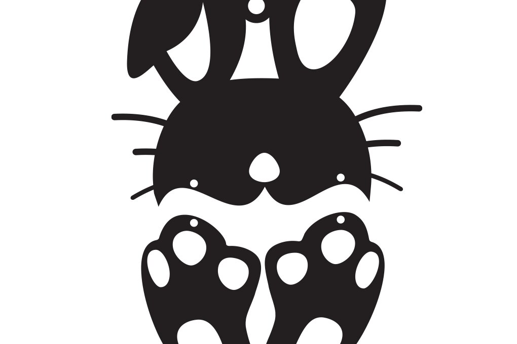 Σετ των 3 Intra απο ξύλο plywood  Χρώμα wenge 3mm-4mm πάχος - Πασχαλινό σκουλαρίκι λαγουδάκι Δίασταση 3x3 cm INTRAFABR-94232497